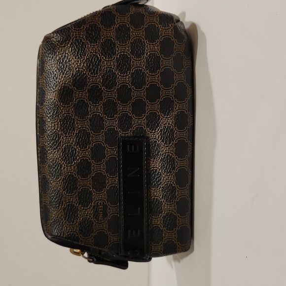 Celine Black and Brown Macadam Patterned Toiletry  Bag - Picture 1 of 12